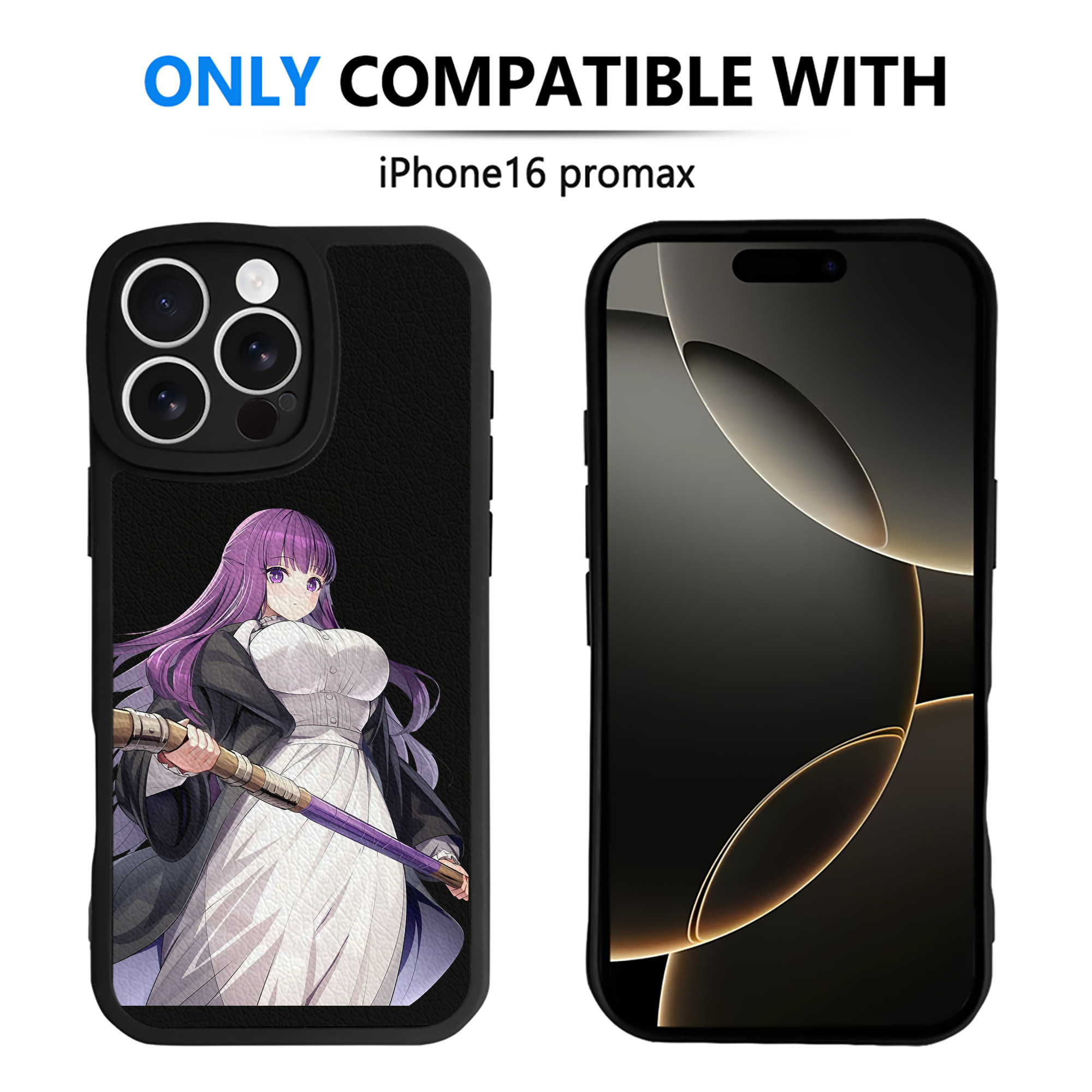 （画像用） 葬送のフリーレン Frieren 【iPhone 16シリーズ対応】シリコンスマホケース（レザー調） 材質：シリコン